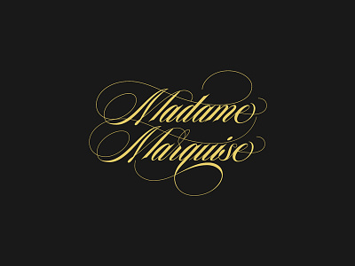 Madame Marquise brand design lettering typography