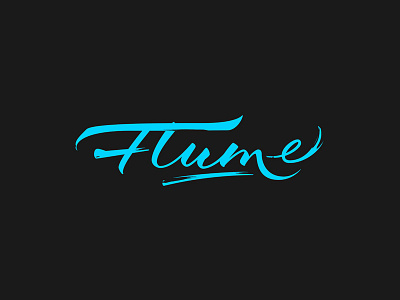 Flume brand design illustration lettering logo typography