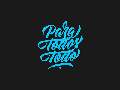 Para Todos Todo brand design lettering typography