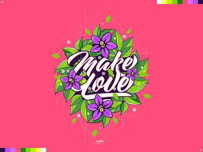 Make Love - Flume brands calligraphy color design flume hand instagram lettering logos pantone pellisco typography