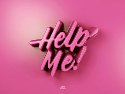 Help Me! cinema 4d design lettering pellisco typography