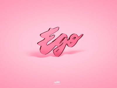 Ego cinema 4d design lettering pellisco typography