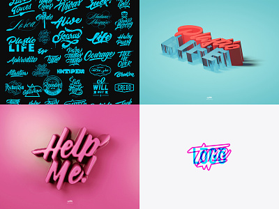Top 4 Shots 2018 art direction lettering logo typography