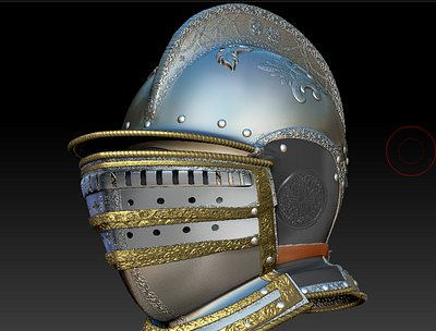 Medieval helmet 3d cgi gamedev hardsurface maya sculpting zbrush