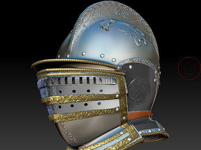 Medieval helmet 3d cgi gamedev hardsurface maya sculpting zbrush