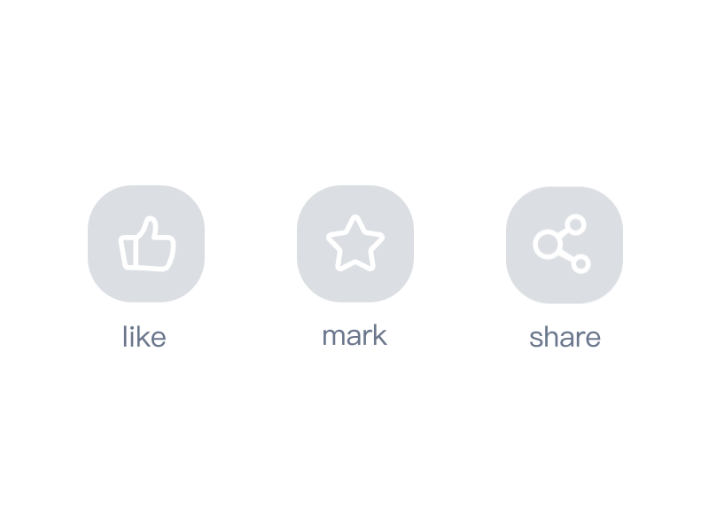 Website Interaction favorite like mark share thumbs up