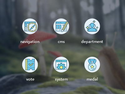 Trapshit Icons cms department medal navigation system vote