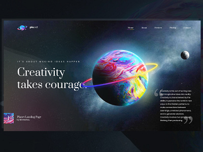 Colorful Planet Landing Page brand branding clean color colorful colorful art concept globe gradient illustration landing landing page modern planet web world