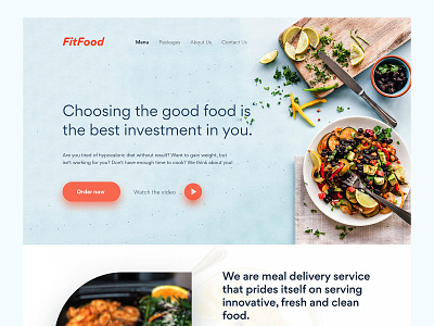 FitFood - Clean Web UI/UX clean delivery fit food good investment meal mockup modern ui ux website website builder
