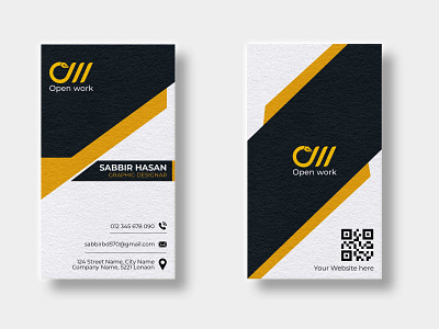 Vertical Business card Open work behance brand brand design brand identity branding branding design business card business card design collection dribbble graphic design identitiy identity logo logo design logotype print selection stationery stationery design