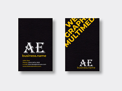 Vertical Business card graphic design