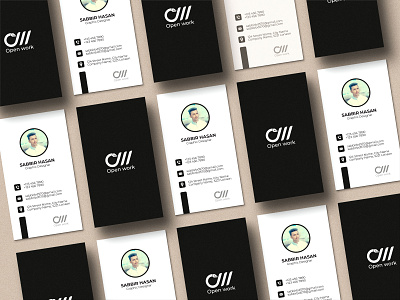 Vertical Business Card graphic design