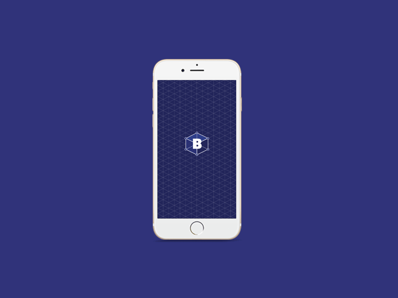 Blueprint Loading Screen app b blueprint gif grid hexagon identity ios isometric loading screen user interface