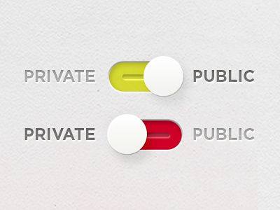 Public/Private Switch app ios iphone photo sharing slider switch texture ui ux