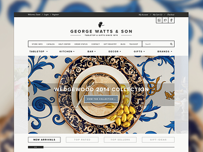 George Watts ecommerce expression engine home page interactive design ui ux web design