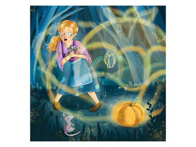 Cinderella. book cover illustration cartoon cartooning character commissions open cutecharacter digital illustration freelance illustrator kids picture book illustration storytelling stylized