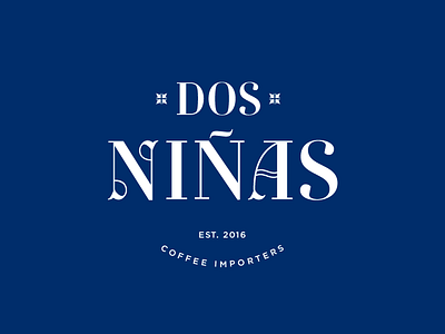 Dos Niñas Coffee Importers coffee logo serif