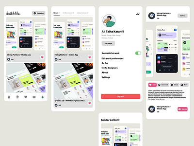 Dribbble Mobile App Design