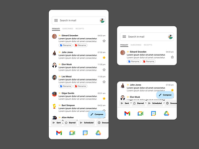 Redesigned Gmail App