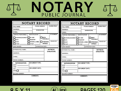 Notary Public Journal - Kdp Interior