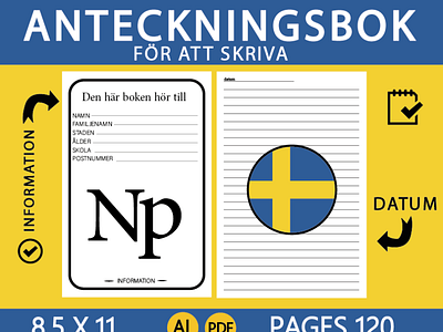 Anteckningsbok for att skriva