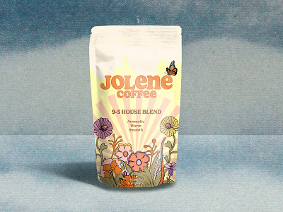 JOLENE Coffee - 9-5 House Blend graphic design illustration packaging design