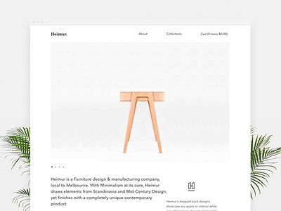 Heimur Furniture branding furniture shopify theme web