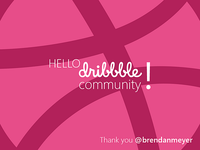 Hello dribbble debut shot dribbble hello thank you