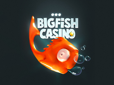 BigFish Casino 3d 3d fish character design fish illustration