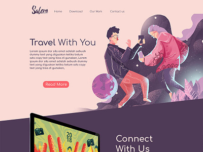 Travel with you illustration web design