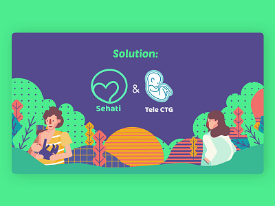 Sehati And Tele Ctg App art explainer illustration marketing motiongraphic style vector videos