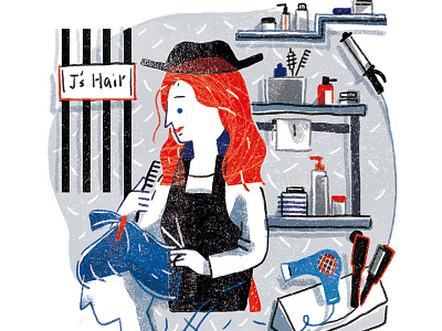 Illustration | hair designer designer hair illustration