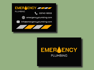 Emergency Plumbing Business Card business card business cards design graphic design plumbing