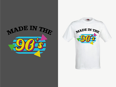 Made In The 90's T-Shirt 90s design fun fun t shirt graphic design t shirt t shirt t shirt graphics vector