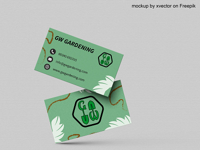 GW Gardening Business Card brandidentity branding business card business cards design gardening graphic design illustration logo