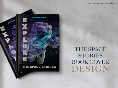 The Space Stories Book Cover astrology astronaut astronomy book book cover design graphic design illustration nasa photoshop poster space