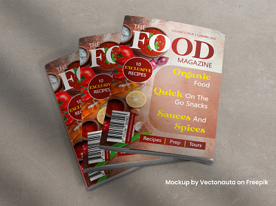 food magazine cover layout