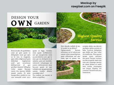 Landscaping brochure inside pages