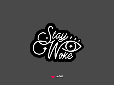 stay woke branding coffee cs20 eye icon label pin sticker woke