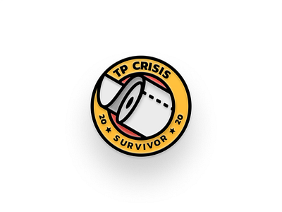 🧻 Crisis - Pin 19 badge corona covid icon logo paper pin toilet virus