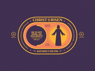 Christ is Risen christ hope illustration patch risen