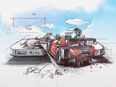 racing app *sketch car ink ios iphone lettering paint pen pencil racing sketch