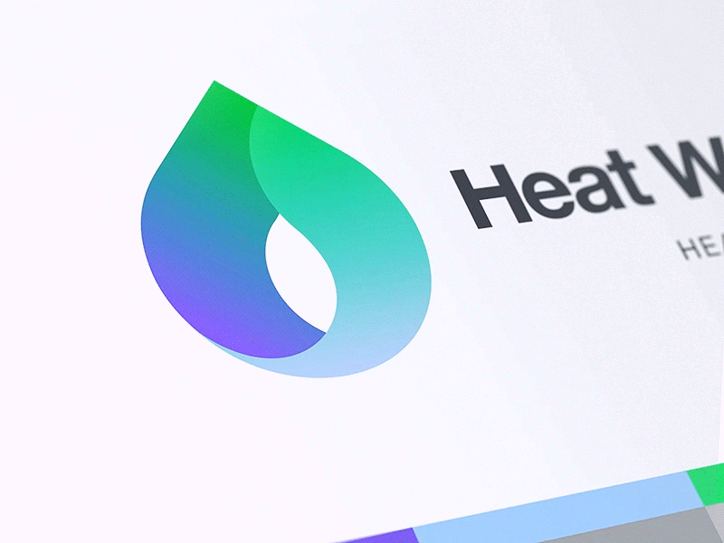 HeatWatch Logomark GIF branding construction drop fire geometry gif heat icon logo mark