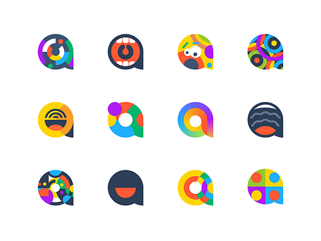 funky logos by Eddie Lobanovskiy for Unfold on Dribbble