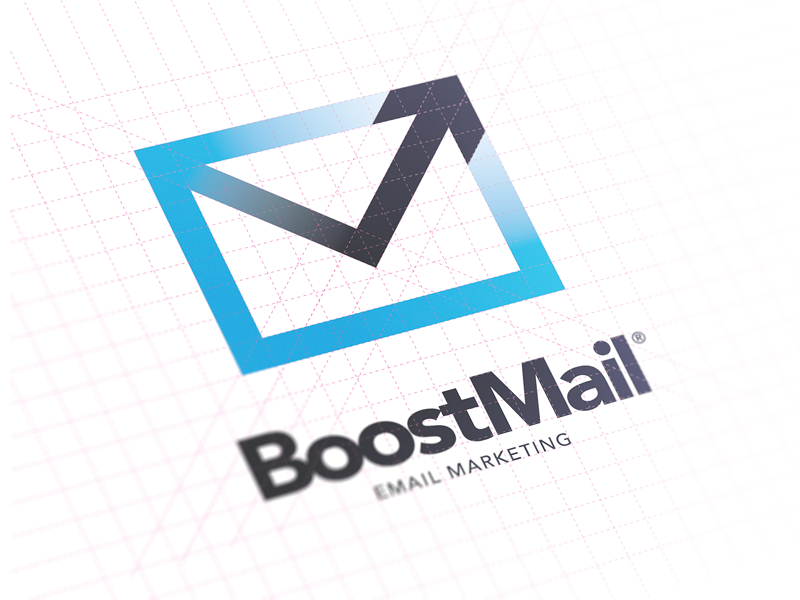 BoostMail Idenitity logo mark identity mail email envelope arrow boost illustrator
