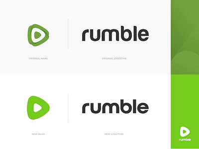Rumble - Rebrand app branding design icon identity illustration logo ui vector website