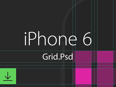 iPhone 6 Grid apple freeby grid ios8 iphone 6 phone psd template
