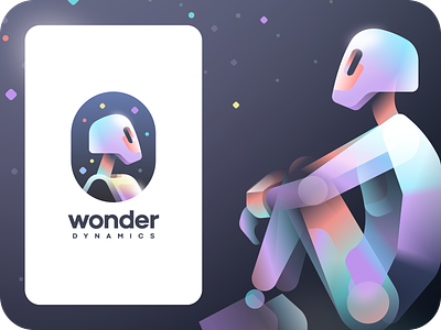 Wonder Dynamics ai branding chat gpt design figma identity illustration logo mark midjourney robot vector