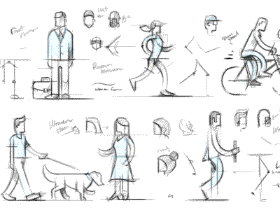 sketchy people illustration people progress sketches