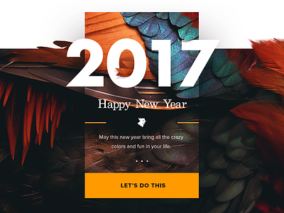 Happy New Year! 2017 design icon illustration new rooster site type web year